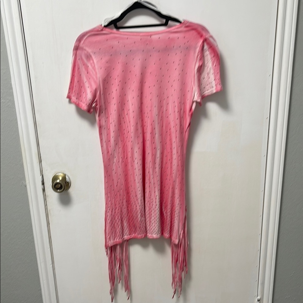 Pink Fringe Women's Top - Picture 6 of 6